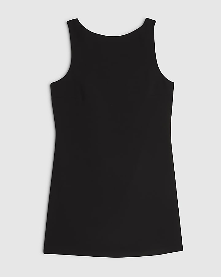 Black Premium Bow Back Mini Dress