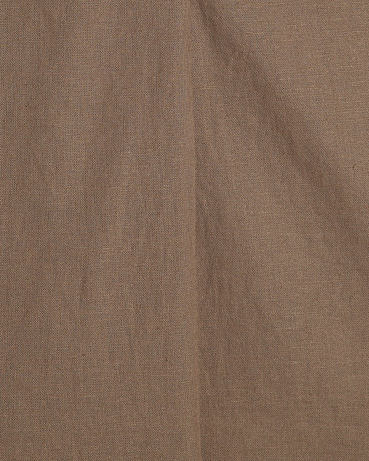 Petite Beige Linen Blend Shirt