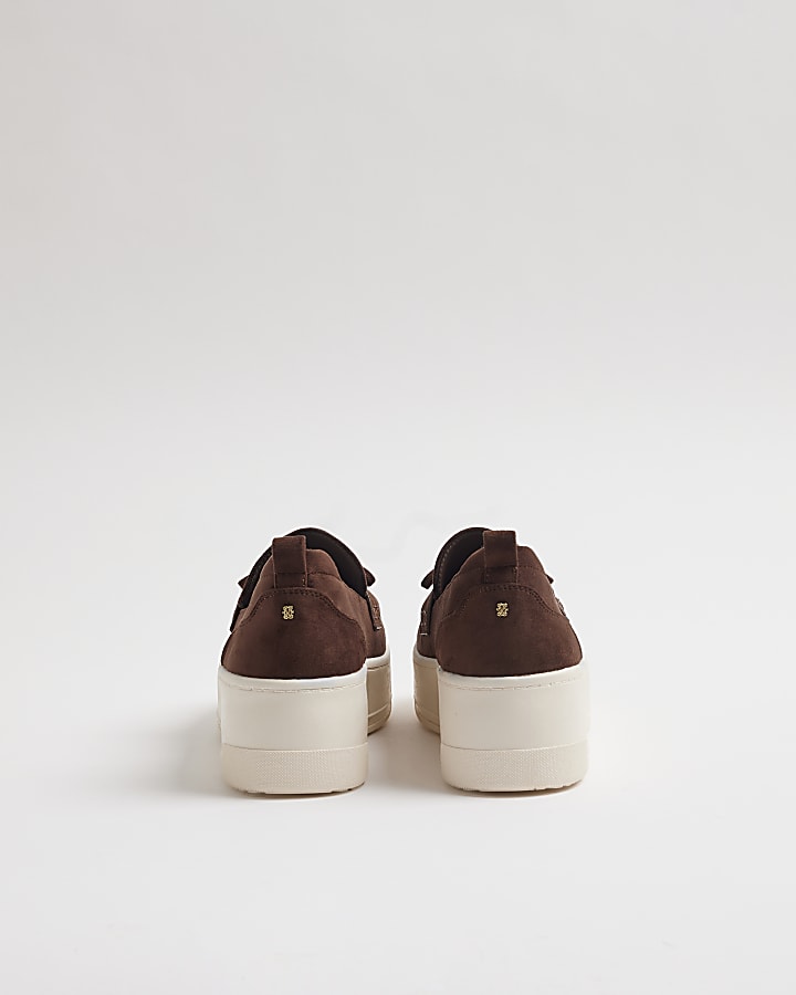 Brown Fringe Platform Trainer