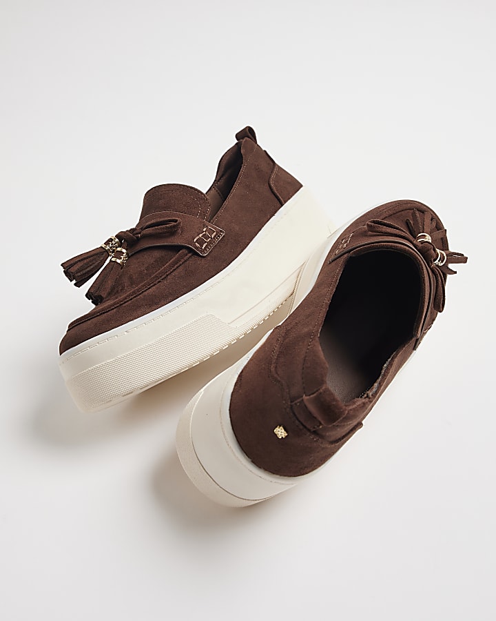 Brown Fringe Platform Trainer