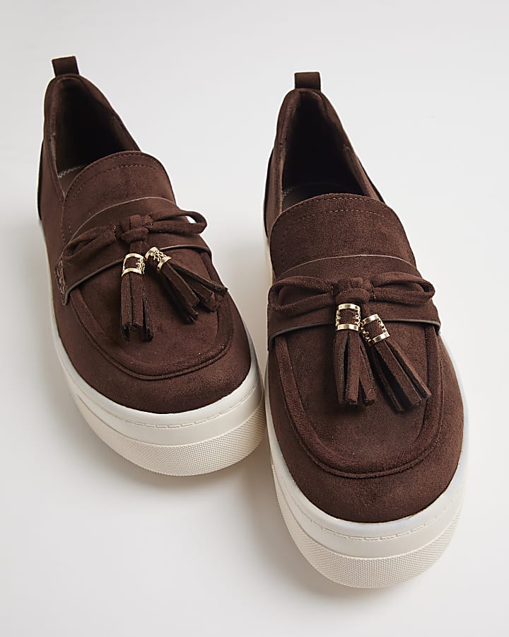 Brown Fringe Platform Trainer