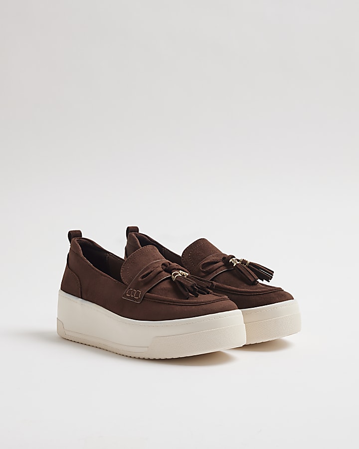 Brown Fringe Platform Trainer