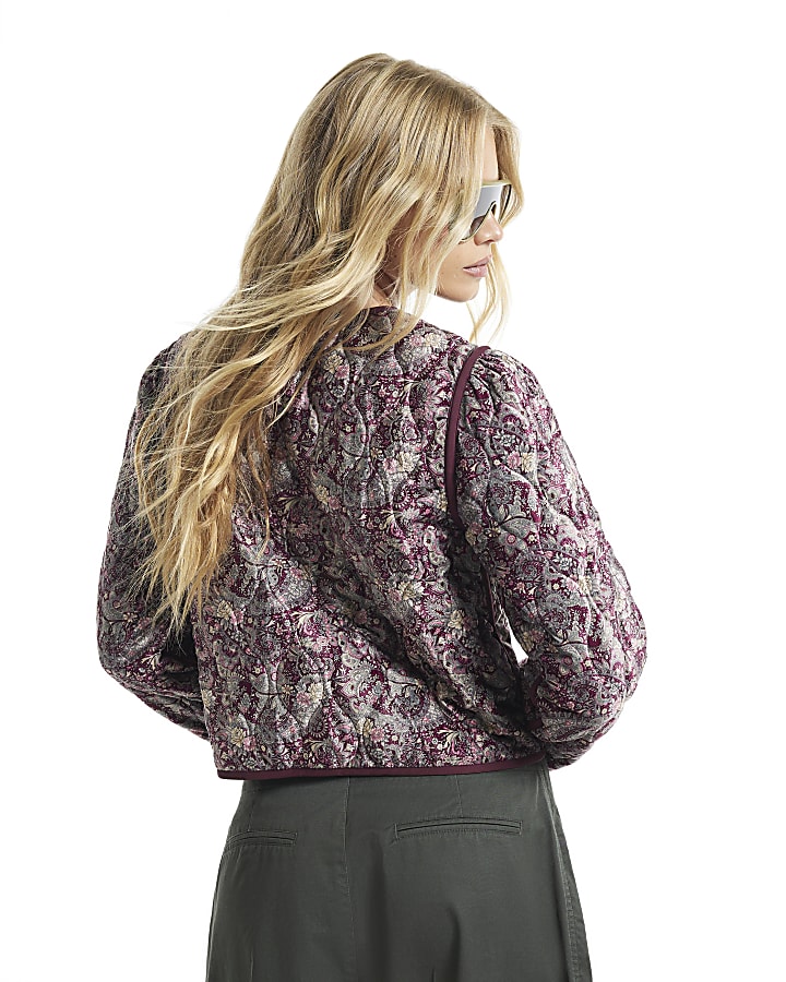 Red Quilted Paisley Drummer Jacket