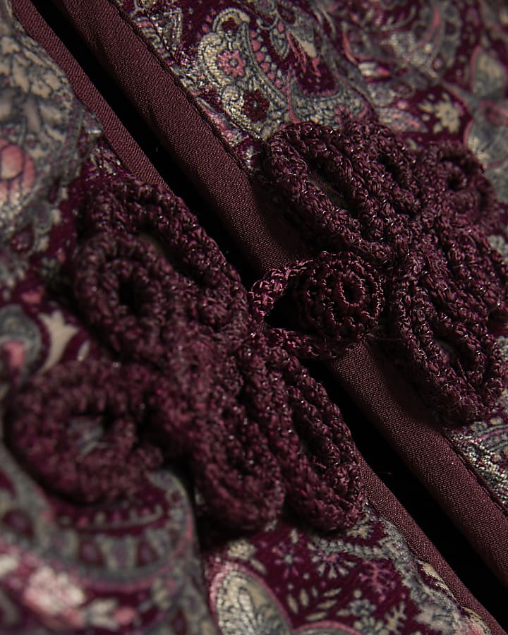 Red Quilted Paisley Drummer Jacket