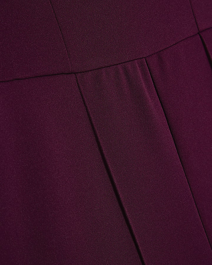 Purple Sleeveless Bandeau Jumpsuit