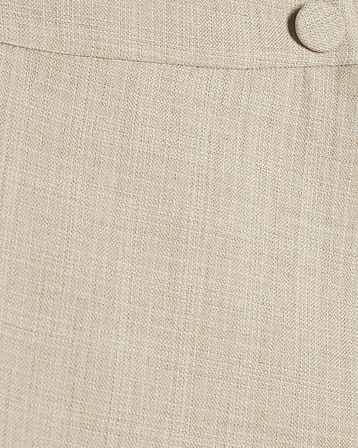 Beige Wrap Front Skort
