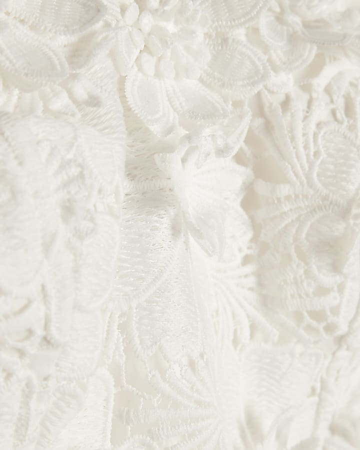 White Boutique Lace Bandeau Top