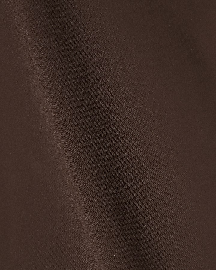 Brown Square Neck Bodysuit