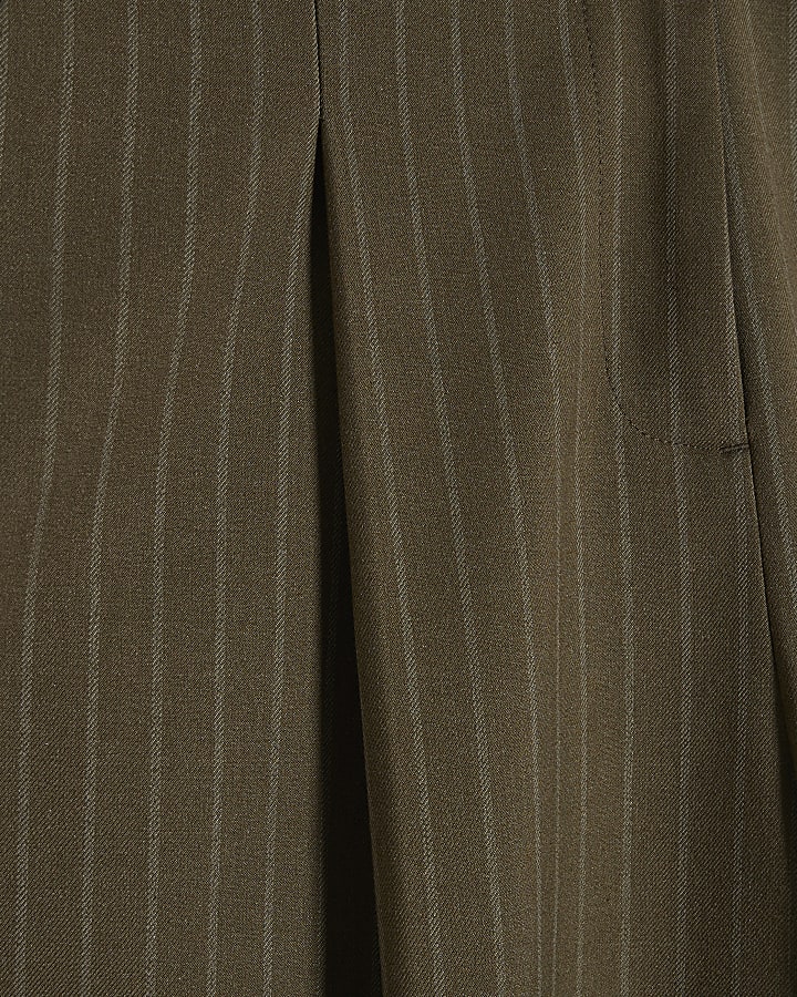 Green Stripe Barrel Leg Trousers