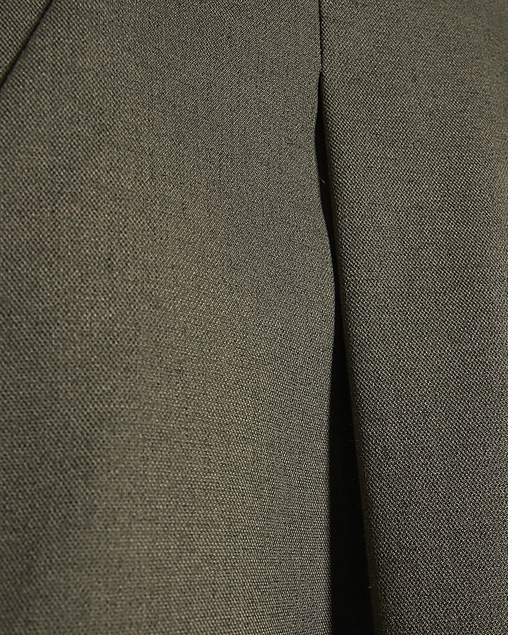 Khaki Barrel Leg Trousers
