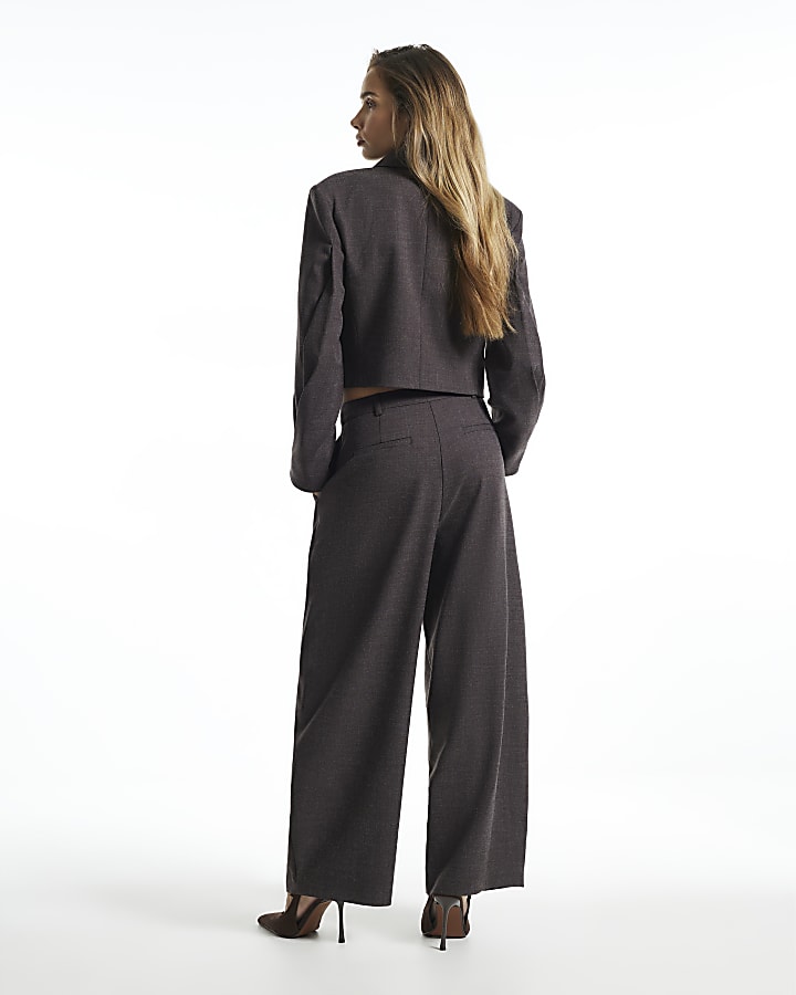 Brown Barrel Leg Trousers