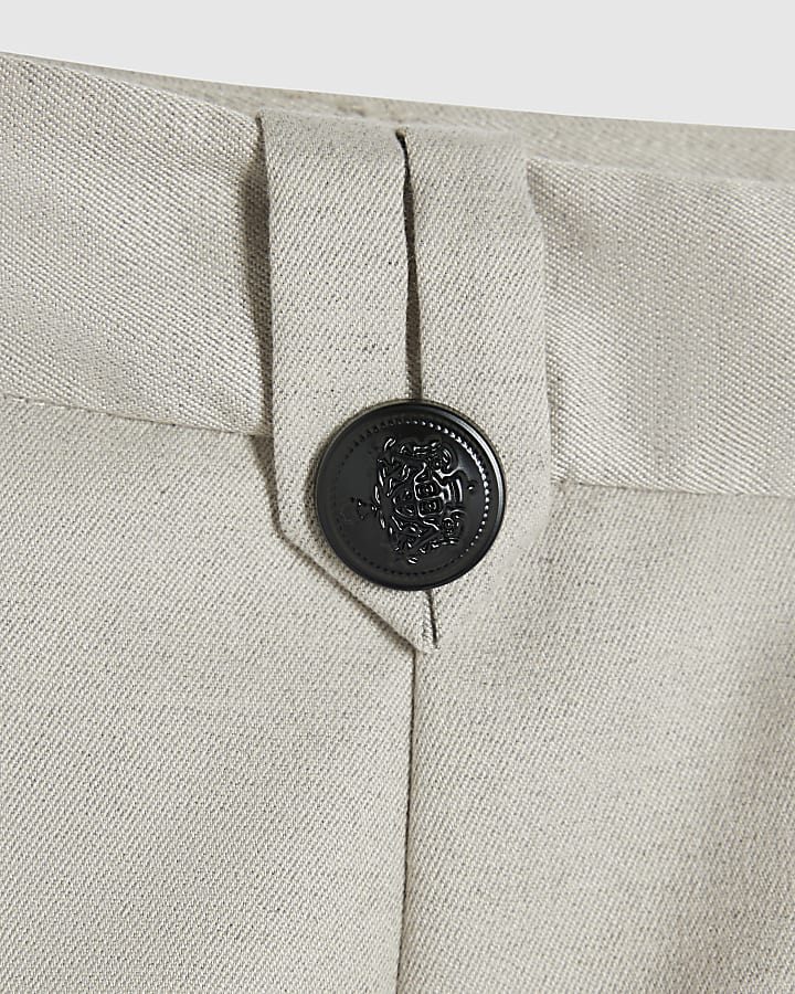Petite Beige Military Style Shorts