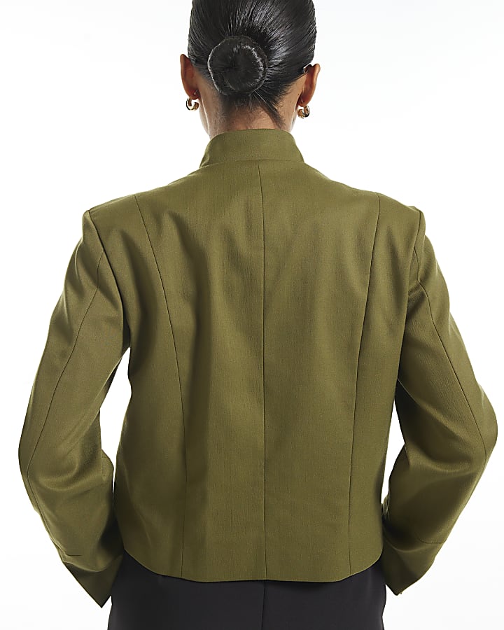 Petite Khaki Military Jacket