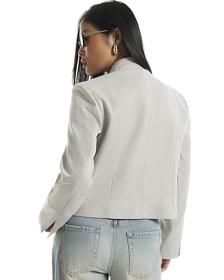 Petite Beige Military Jacket
