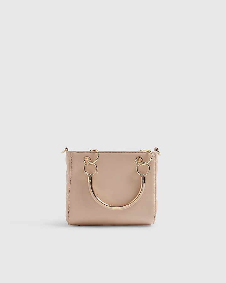 Pink Bow Quilted Tote Bag