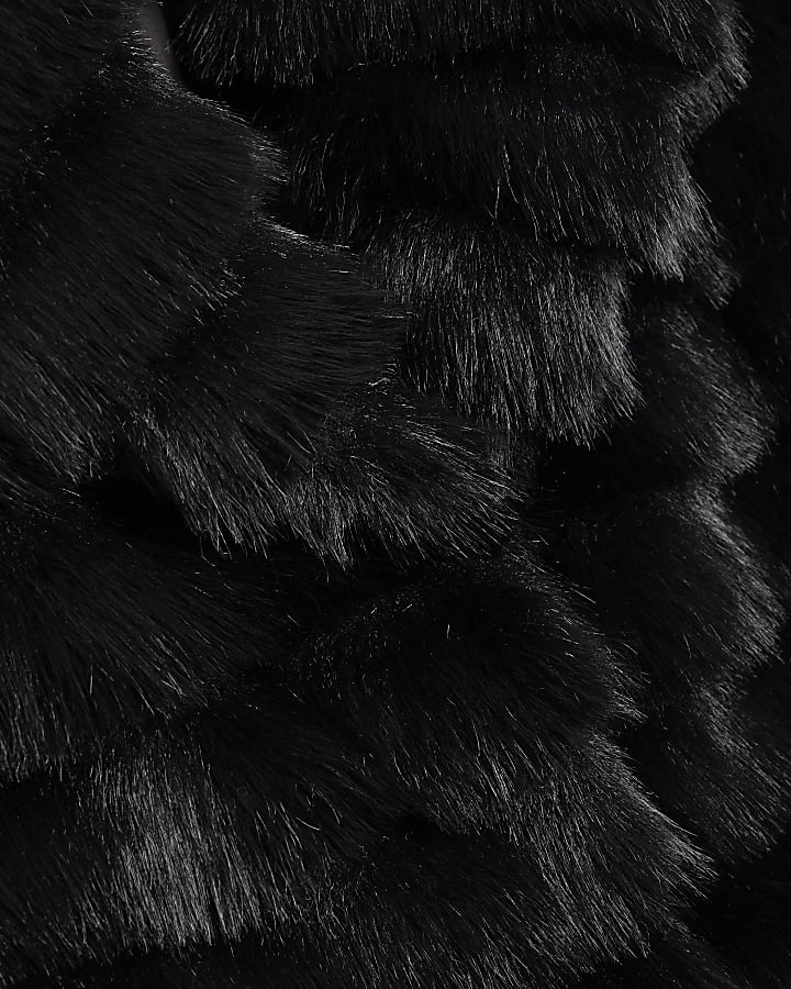 Black Short Faux Fur Coat