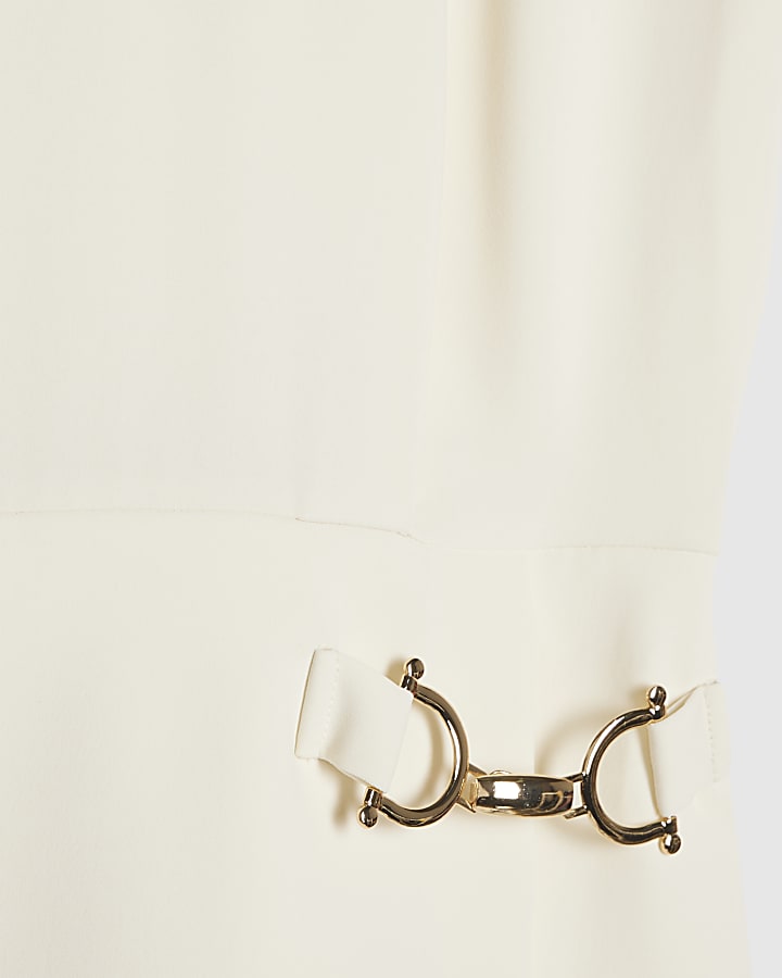 Cream Snaffle Trim Mini Dress