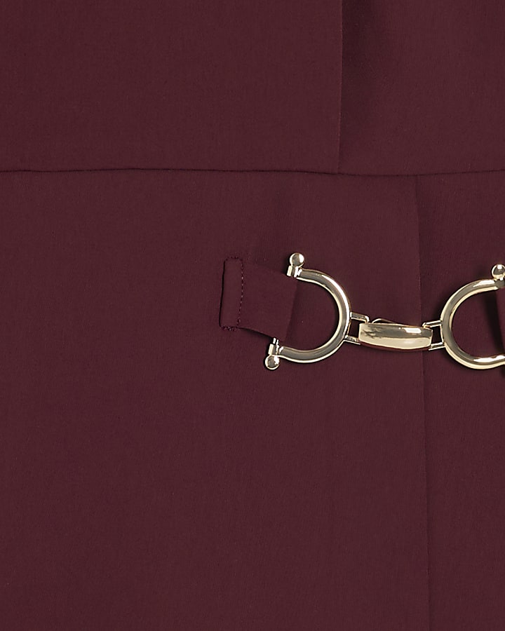 Red Snaffle Trim Mini Dress