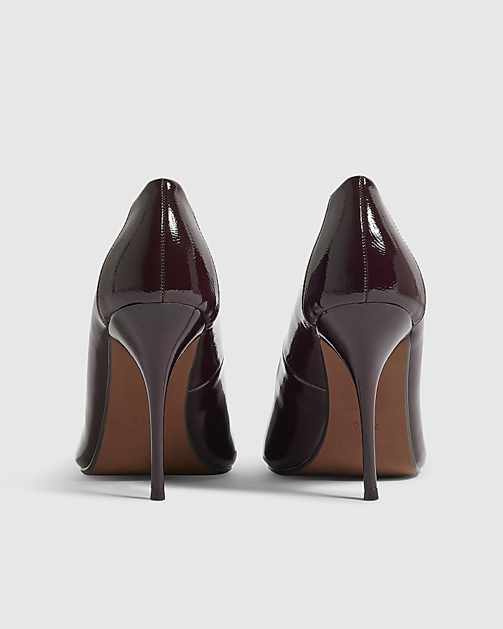 Burgundy Patent Court Heels