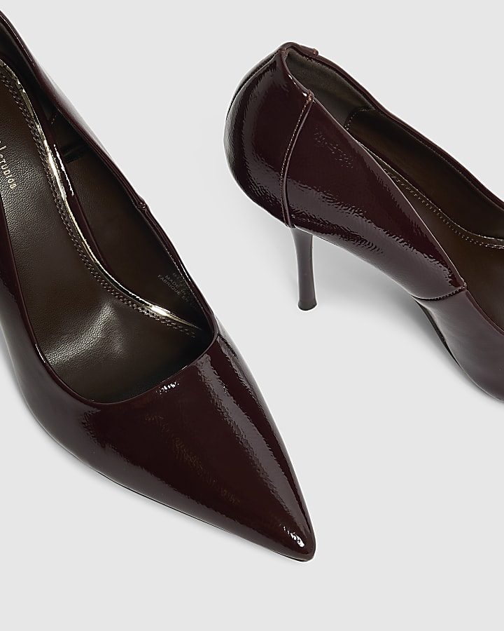 Burgundy Patent Court Heels
