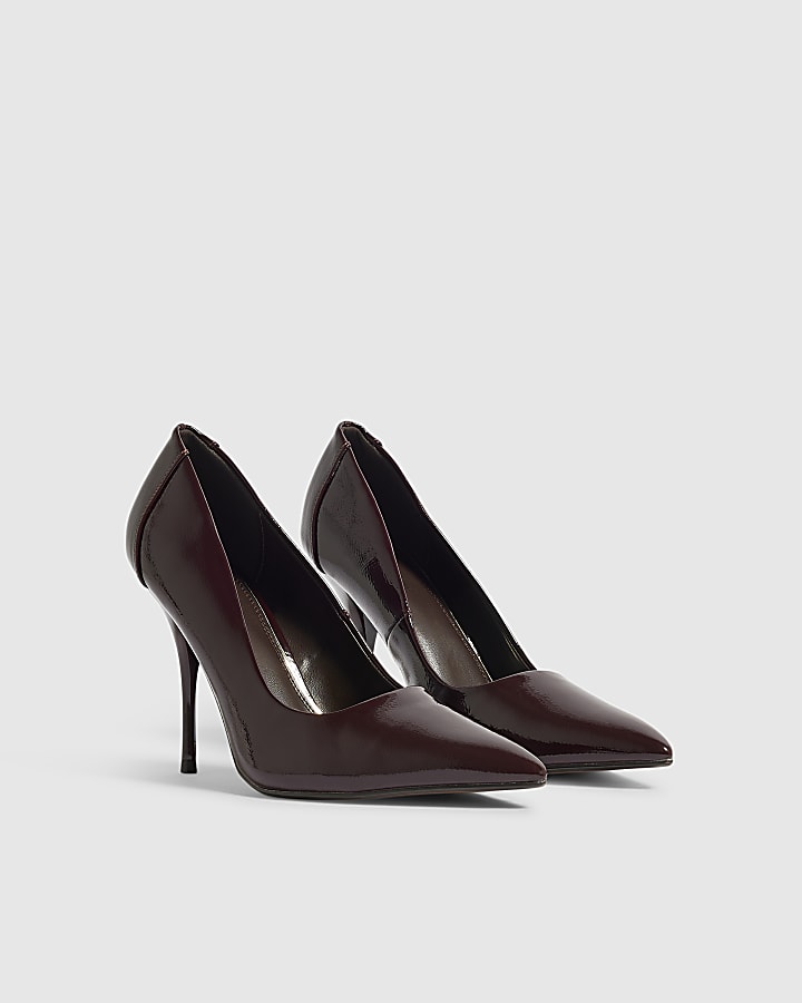 Burgundy Patent Court Heels