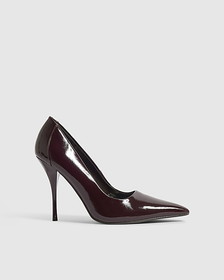 Burgundy Patent Court Heels