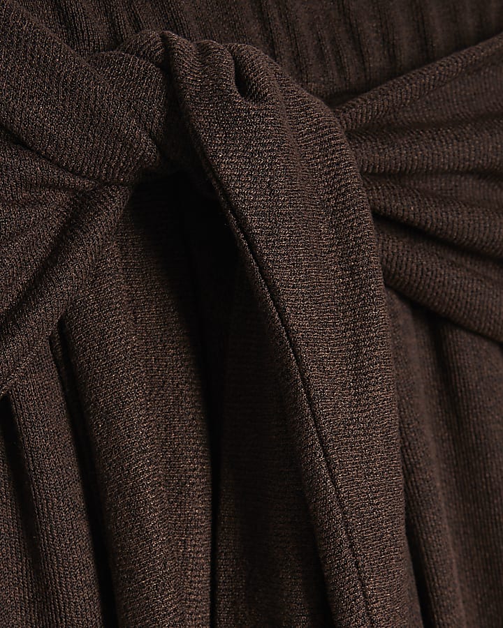 Brown Tie Waist Trousers