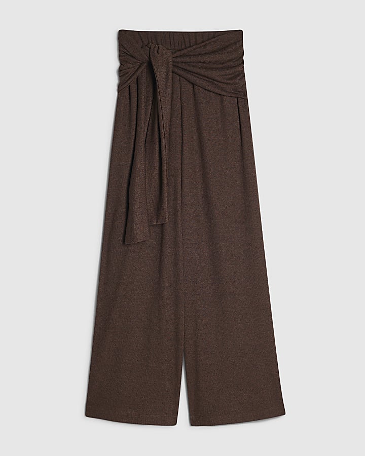 Brown Tie Waist Trousers