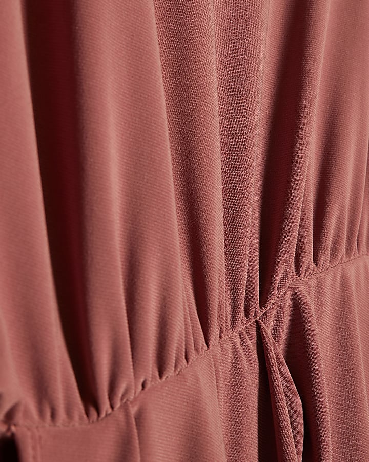 Brown Cold Shoulder Mini Dress