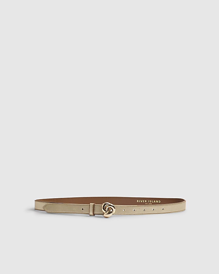 Gold Skinny Knot Belt