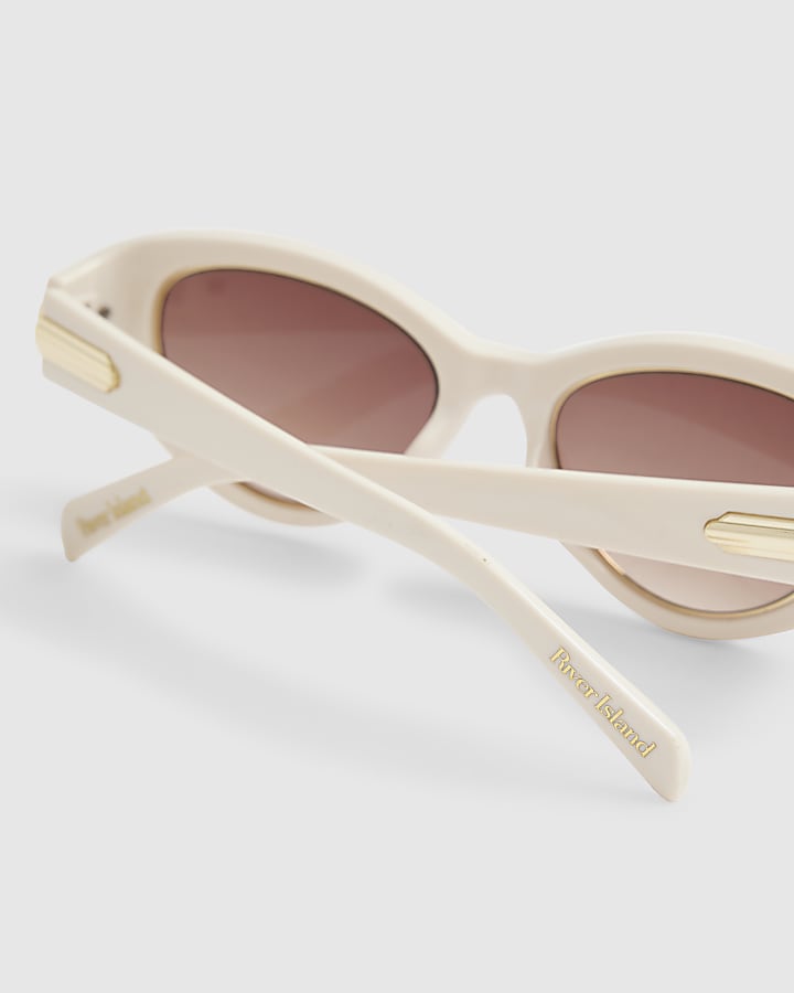 Cream Cat Eye Gold Detail Sunglasses