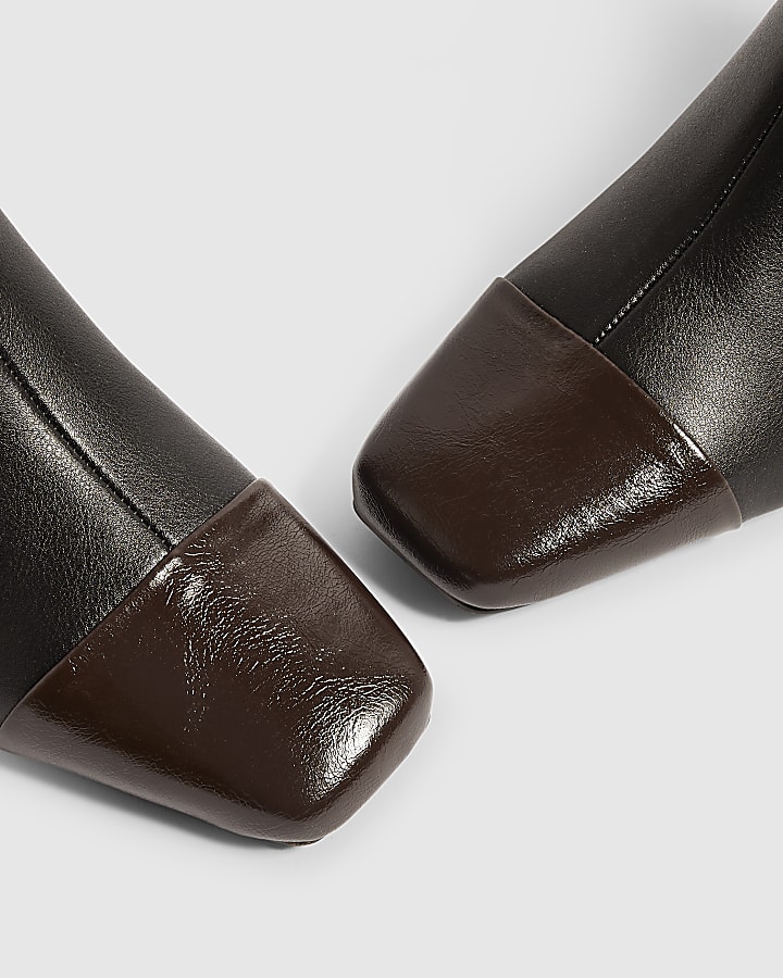 Black Toe Cap Ankle Boots