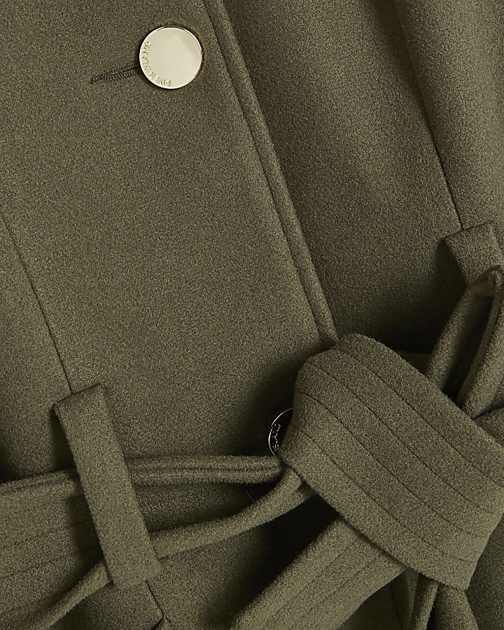 Khaki Belted Short Coat