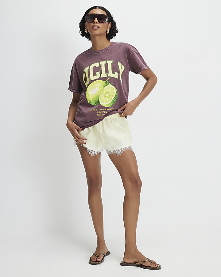 Red Sicily Boyfriend T-Shirt