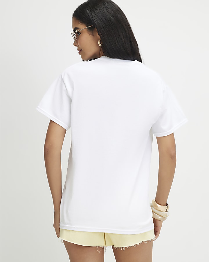 White Palma Boyfriend Fit T-Shirt