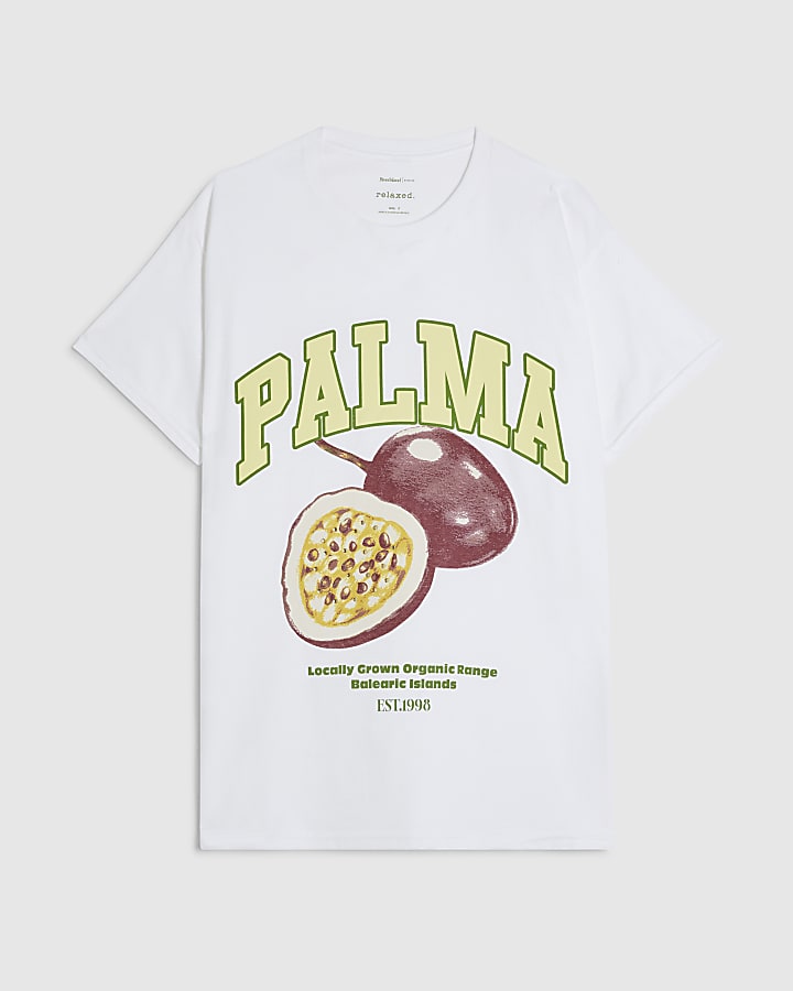 White Palma Boyfriend Fit T-Shirt