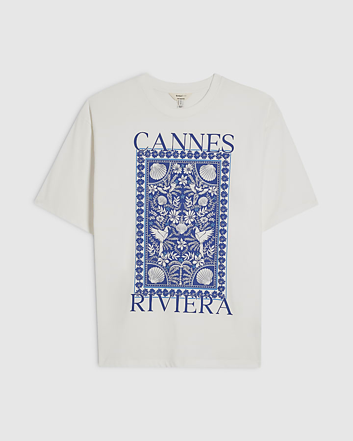 White Cotton Cannes Graphic T-shirt