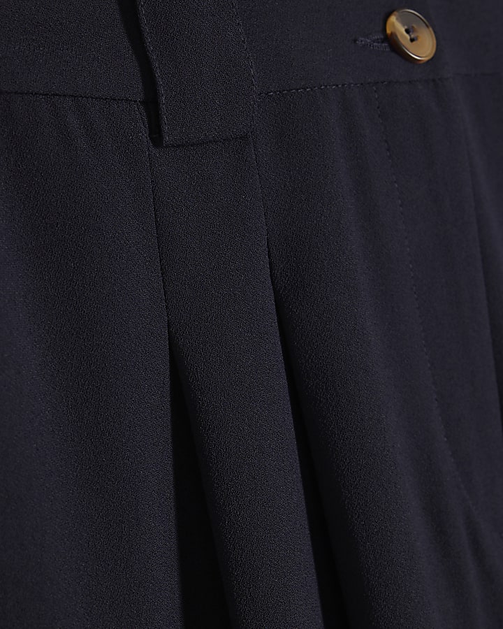 Navy Wide Leg Trousers