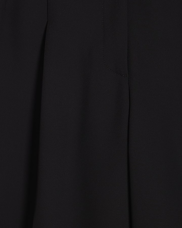 Black Drapey Barrel Leg Trousers