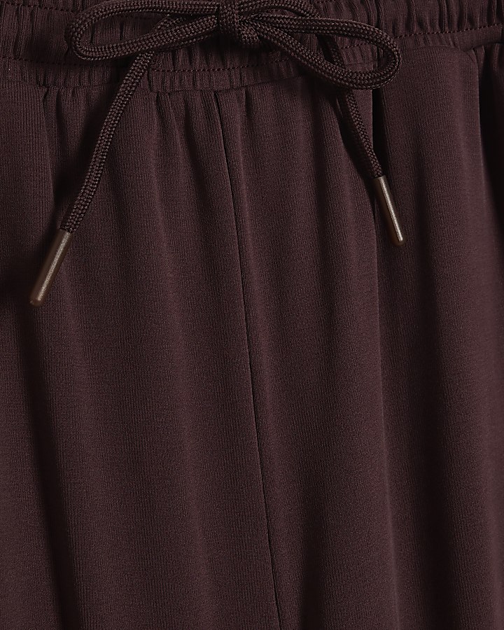 Purple Soft Touch Wide Leg Trousers