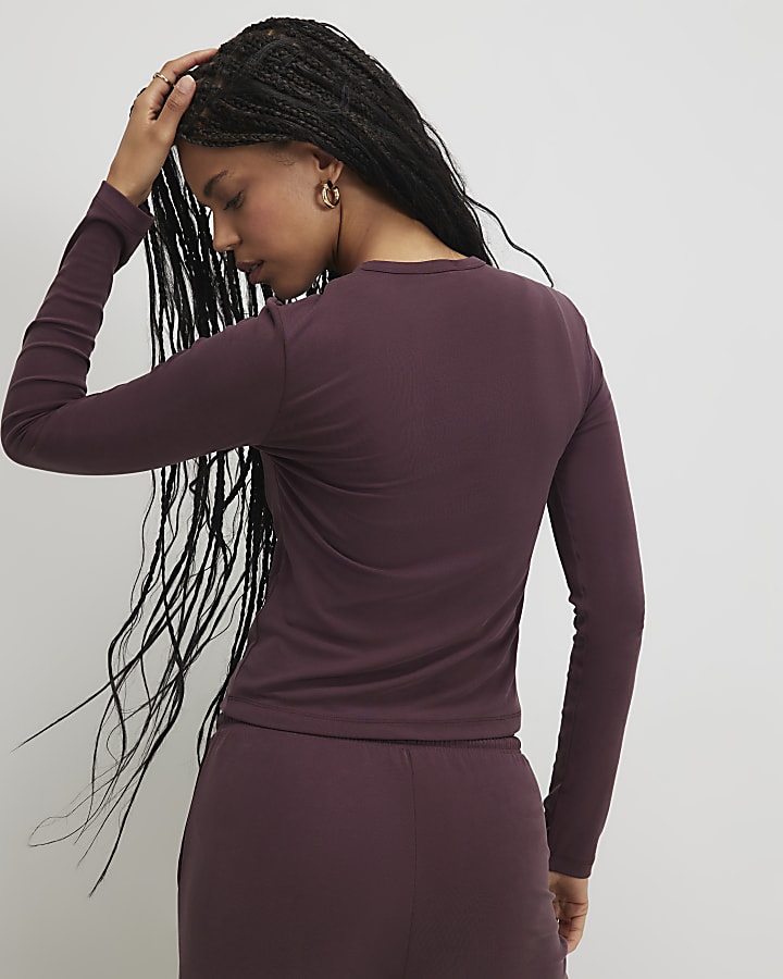 Purple Long Sleeve Soft Touch Top