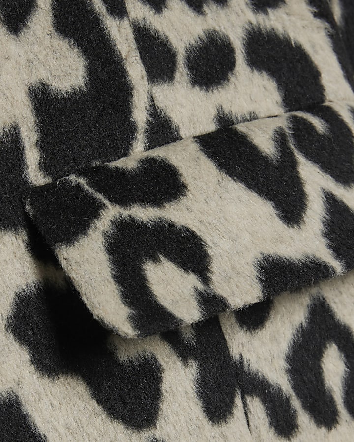 Cream Leopard Duster Coat