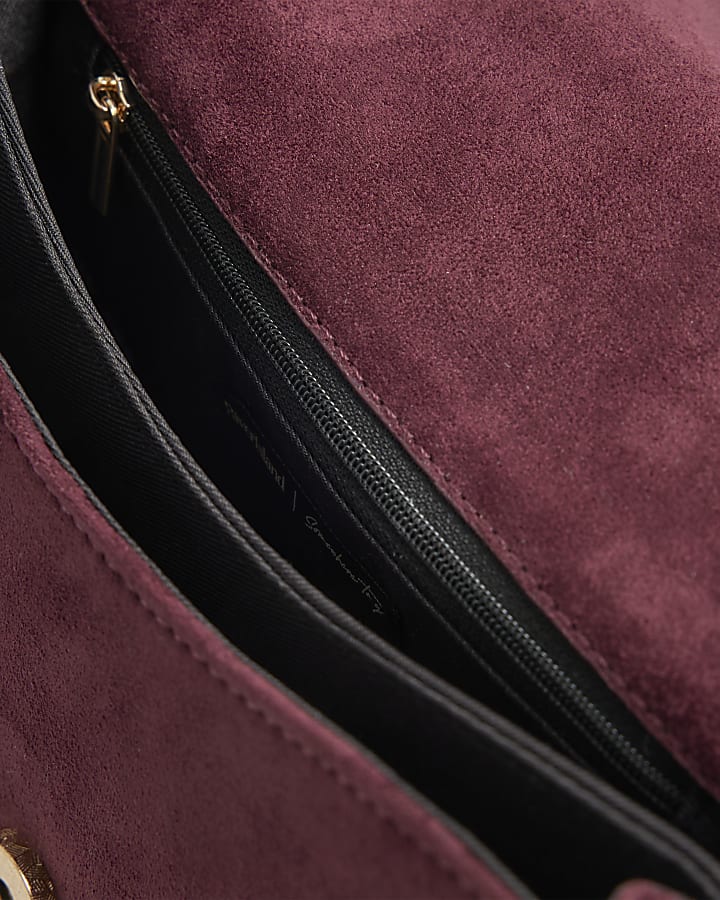 Red RR Flap Front Shoulder Bag