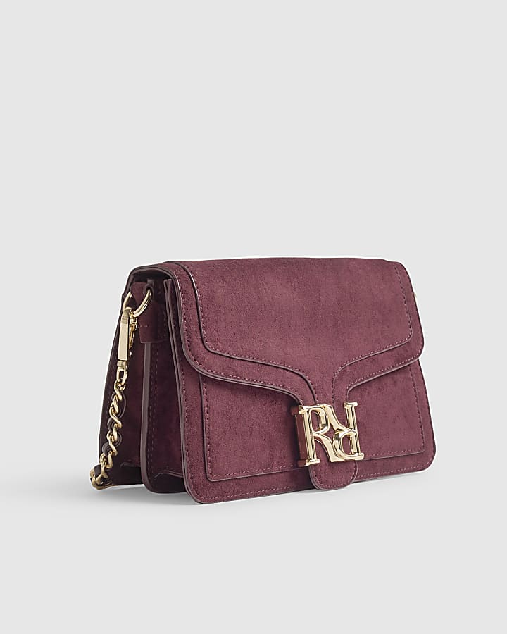 Red RR Flap Front Shoulder Bag