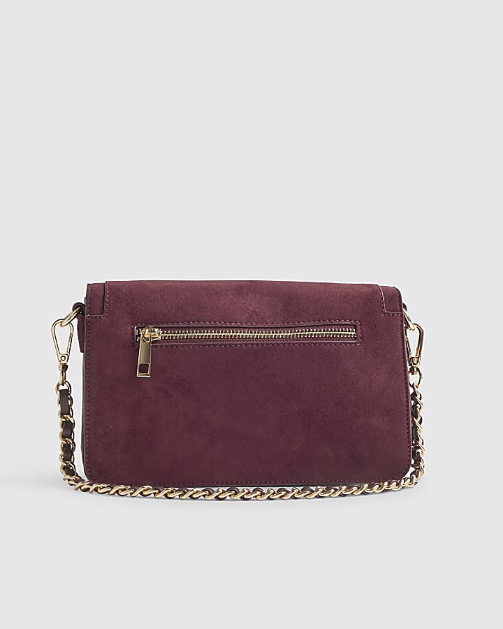 Red RR Flap Front Shoulder Bag
