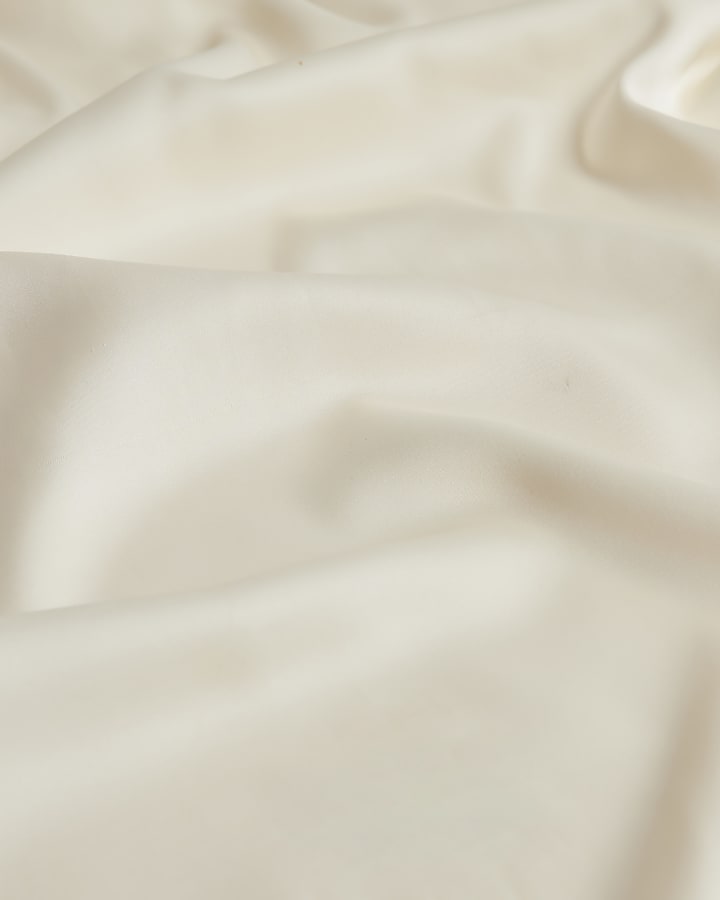Cream Long Fringe Scarf