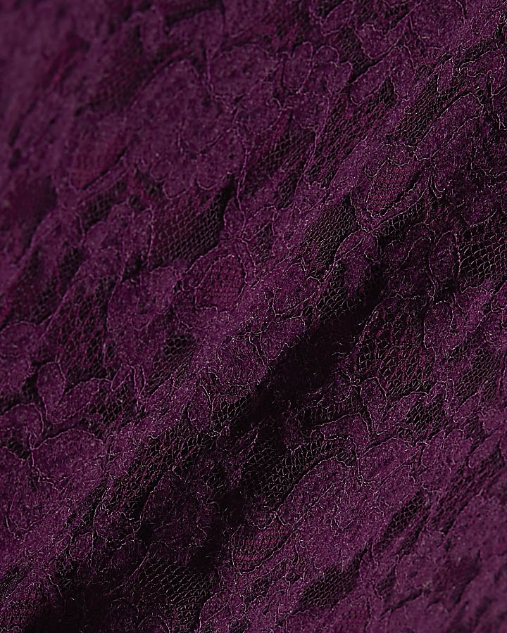 Burgundy Lace Bardot Top