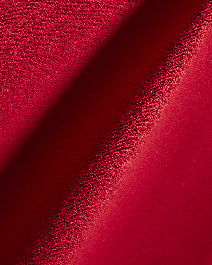 Red Ponte Wide Leg Trousers