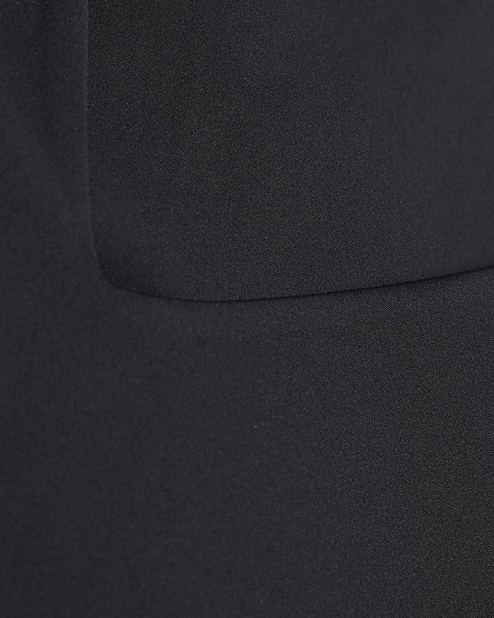 Black Square Neck Bodysuit