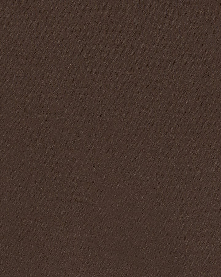 Brown Funnel Neck Top